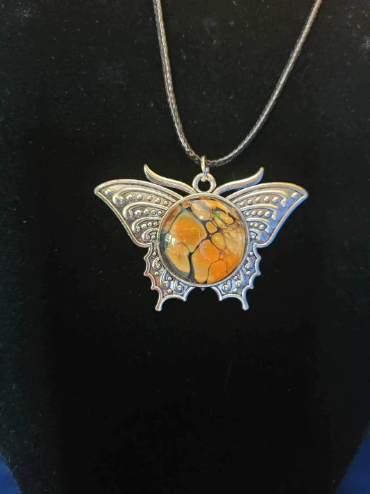 Hand blown Butterfly Necklace