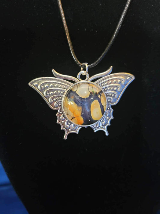 Hand Blown Butterfly Necklace